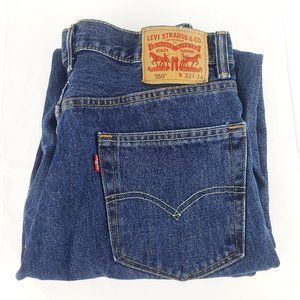 Levis 550 Mens Blue Jeans 32 x 34 Relaxed